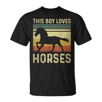 Ce Garçon Aime Les Chevauxintage Pour Les Amoureux Des Chevaux Garçons T-Shirt - Cadeauxyz