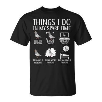 Ce Que Je Fais Pendant Mon Temps Libre Pigeon Bird Whisperertay Coo T-Shirt - Cadeauxyz