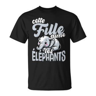 Cette Fille Aime Les Éléphant Éléphant Mignon T-Shirt - Cadeauxyz