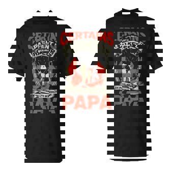 Chasseur Cg Fête Des Pères Adulte Noir Caricature T-Shirt - Cadeauxyz