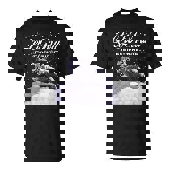 Chat Noir Dans La Neige Chat Noir Drôle Crazy Cat T-Shirt - Cadeauxyz