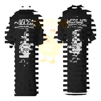Chicken Game Don't Look At The Chicken Chicken T-Shirt - Thegiftio