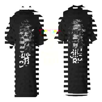 Chill Bro Cool Monkey With Sunglasses Saying Gamer S T-Shirt - Seseable
