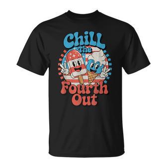Chill The Fourth Out 4Th Of July Patriotic Usa Flag T-Shirt - Thegiftio UK