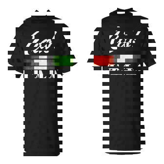 Ciao Italia トリコロールグリーン 白と赤 イタリア国旗 イタリア Tシャツ - Kawaiitshirt