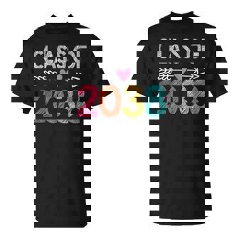 Class Of 2038 Kindergarten Pre K Grow With Me Graduation T-Shirt - Thegiftio UK