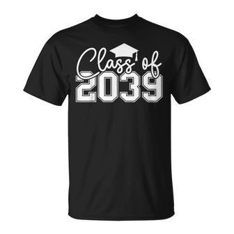 Class Of 2039 Grow With Me Preschool 2039 Graduation T-Shirt - Thegiftio
