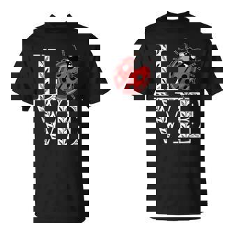 Coccinelle Fleur Coeur Amour Paix Coccinelle Coccinelle T-Shirt - Cadeauxyz