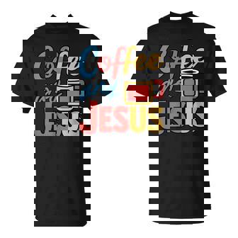 Coffee And Jesus Awesome Christian Caffeine Lover Church Tシャツ - Kawaiitshirt