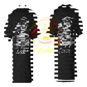Colombia Colombian Flag Day Hispanic Girl Woman T-Shirt - Monsterry