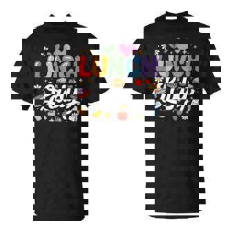 Colorful Lunch Lady Appreciation Retro Back To School T-Shirt | Mazezy