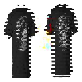 Colorido Abstracto Dibujo Cara Niña Camiseta unisex - Regaloses