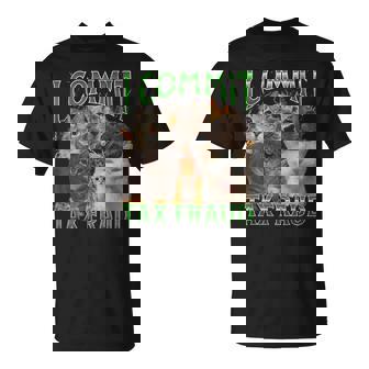 I Commit Tax Fraud Cat Meme Bootleg Graphic T-Shirt - Thegiftio