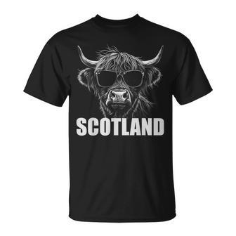 Cool Highland Cow Scotland Travel T-Shirt - Thegiftio