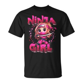 Coole Ninja-Kunst Für Kinder Mädchen Ninja-Trainingskrieger T-Shirt - Geschenkecke