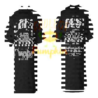 Coolest Pumpkin In Patch Halloween Retro Costume Groovy Boys T-Shirt | Seseable CA