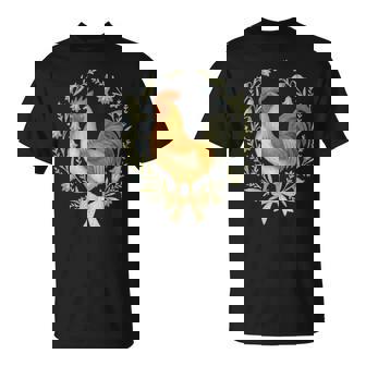 Coqintage Floral Animal De La Ferme Cadeau De Grange T-Shirt - Cadeauxyz
