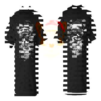 Corgi サンタハット 面白い かわいい 犬 ママ お父さん クリスマス Tシャツ - Kawaiitshirt