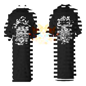 Corgis Rock かわいいコーギー犬トリオ ロックアウト ギターを弾く Tシャツ - Kawaiitshirt