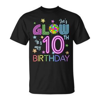Lets Crazy It's My 10Th Birthday Glowing 80S 10 Year Old T-Shirt - Thegiftio UK
