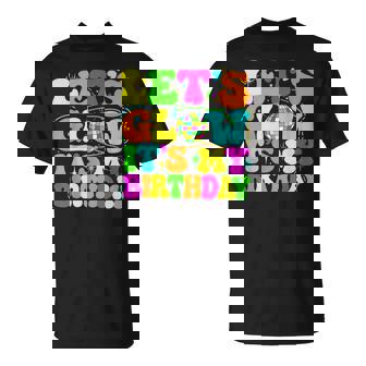 Lets Crazy It's My Birthday Party Glowing 80S Group Team T-Shirt - Thegiftio UK