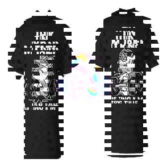 Creo Que Mi Entrenador Está Tratando De Matarme Unicorn Gym Camiseta unisex - Regaloses