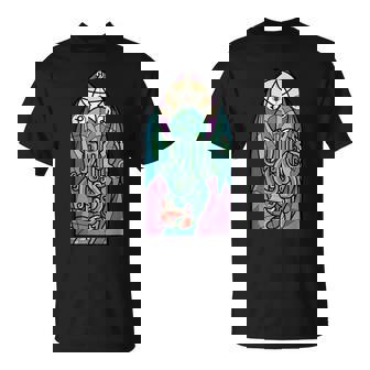 Cthulhu Iglesiaidrieras Cósmico Horror Divertido Monstruo Camiseta unisex - Regaloses