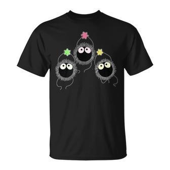 Cute Anime Soot Man With Colourful Sugar Stars T-Shirt - Thegiftio UK