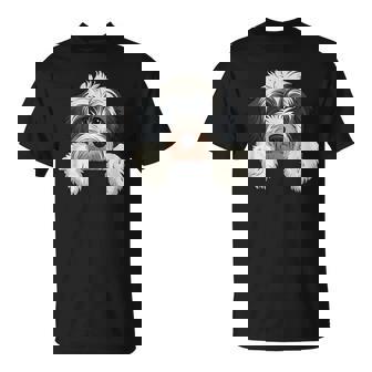 Cute Bernedoodle Peeking Doodle Puppy Dog Lover Women T-Shirt - Thegiftio UK