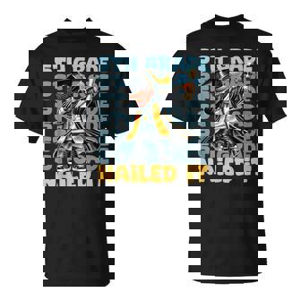 Dabbing Graduation Boy 5Th Grade Nailed It Class Of 2025 T-Shirt | Mazezy