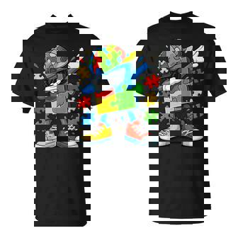 Dabbing Puzzle Autism Awareness T-Shirt - Thegiftio UK