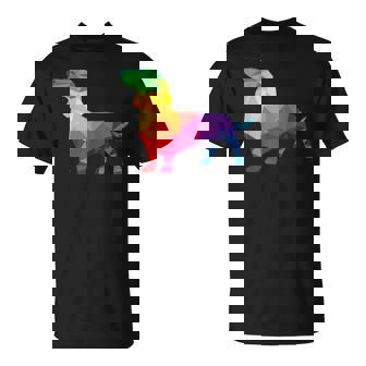 Dachshund Gay Pride Lgbt Lgbtq Rainbow Flag Dog Lovers Tシャツ - Kawaiitshirt