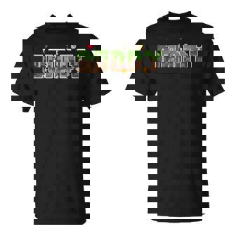 Dad And Mom Daddy Of The Birthday Boy Video Gamer Pixel T-Shirt - Thegiftio