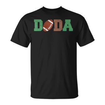 Dada Of The 1 Year Old Football 1St Year Down Birthday Party T-Shirt - Thegiftio UK