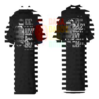 Dada Daddy Dad Bruh Husband Dad Fathers Day Football T-Shirt - Monsterry