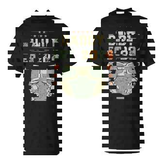 Daddy Est 2024 年生パパ 新米パパ 初めてのパパ 若いパパ Tシャツ - Kawaiitshirt