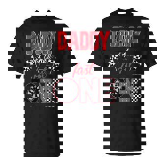 Daddy Of The Fast One Birthday 1St Race Car Family T-Shirt - Thegiftio