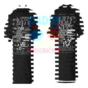 Daddy Of The Little Firecracker 4Th Of July Dad Daddy T-Shirt - Monsterry