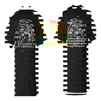 Daddysaurus Rex Dinosaur Daddy Saurus Rex Family Matching T-Shirt - Monsterry