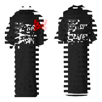 Damen Damen Team Braut Maus Jga Hochzeit Bachelorette Party Mit-Ausschnitt T-Shirt - Geschenkecke