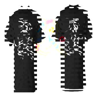 Damenchwimmende Welt Retrointageommer Pooltrand Partychwimmen Mit-Ausschnitt T-Shirt - Geschenkecke