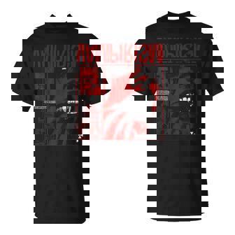 Dark Gothic Black And Red Vampire Emo Y2k Grunge Streetwear T-Shirt - Thegiftio