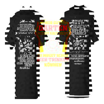 Dart Player Dart Fan Darts And Beer Drinking Darts T-Shirt - Seseable