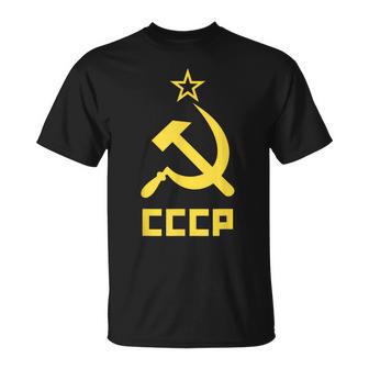 De Manga Corta Con Diseño De Martillo Y Hoz De La Urss Cccp Camiseta unisex - Regaloses