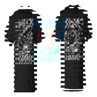 Denim And Diamonds African Melanin Swag Cowgirls Western T-Shirt - Thegiftio