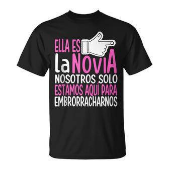 Despedida Deoltera Ella Es La Novia Boda In Mangas Camiseta unisex - Regaloses