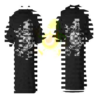 Dibujos Animados Retro Aguacate Con Gafas Deol Hombres Es Divertido Aguacate Camiseta unisex - Regaloses