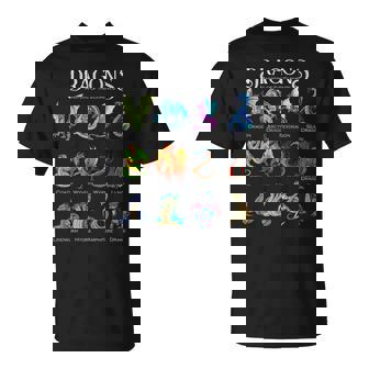 Différents Types De Dragons Dragons T-Shirt - Cadeauxyz