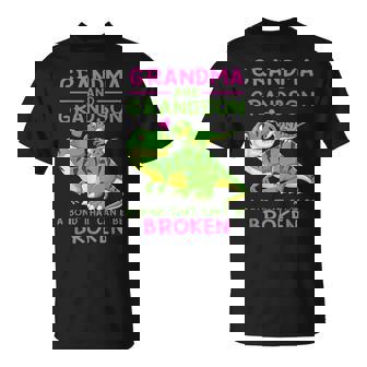 Dinosaur Grandma And Grandson A Bond That Can't Be Broken T-Shirt | Mazezy