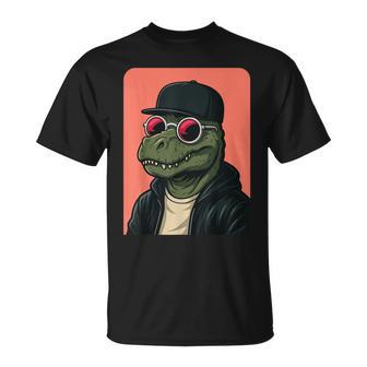 Dinosaurio Con Gafas Deol Para Hombre Y Camiseta unisex - Regaloses